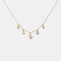 PSK JOYAS - Collar Mujer Enchape Oro 18 Kt Circón Siena Pskjoyas