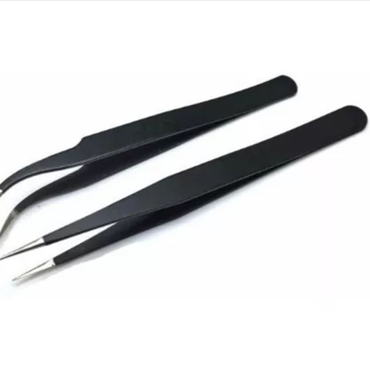 GENERICO - Set Pinzas Curva Y Recta Profesional Para Pestañas