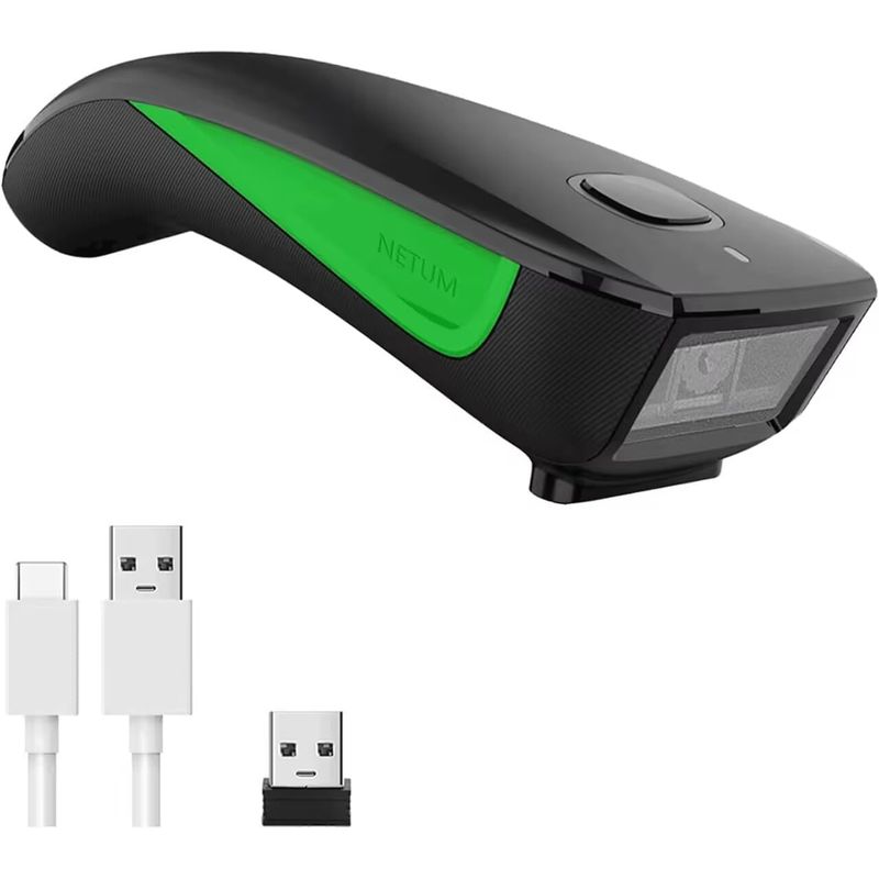 AORISSE - Escáner de código QR mini escáner de código de barras c Bluetooth 1D