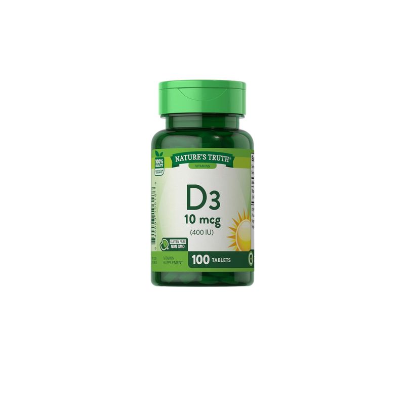 NATURE'S TRUTH - VITAMINA D3 400 IU 100 TABLETAS - NATURE'S TRUTH