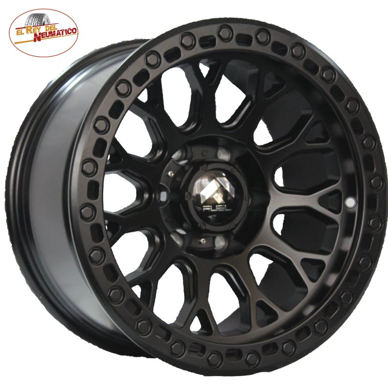 GENERICO - Juego 4 llantas 17x9" 6x139.7 OFF-12 CB110-Rey Del Neumático