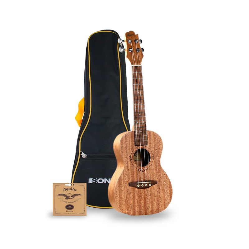 SONUN - Ukulele Sonun Kauai 21 Café con Funda y Cuerdas Aquila
