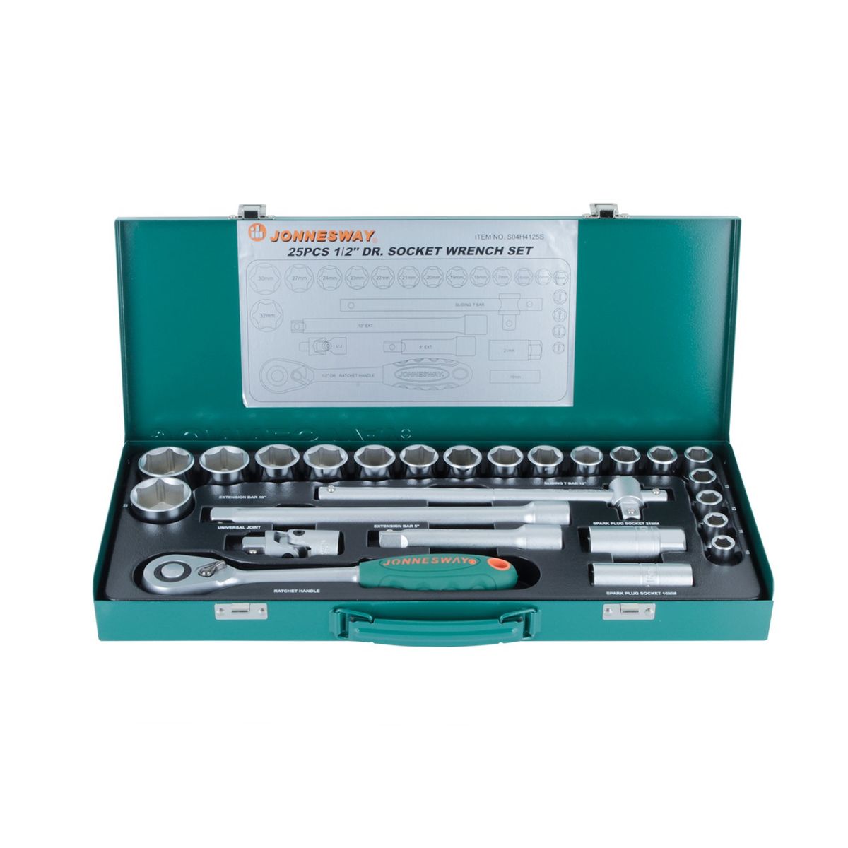 JONNESWAY - Juego de Dados 1/2' 25 Piezas Profesional Herramientas Automotrices