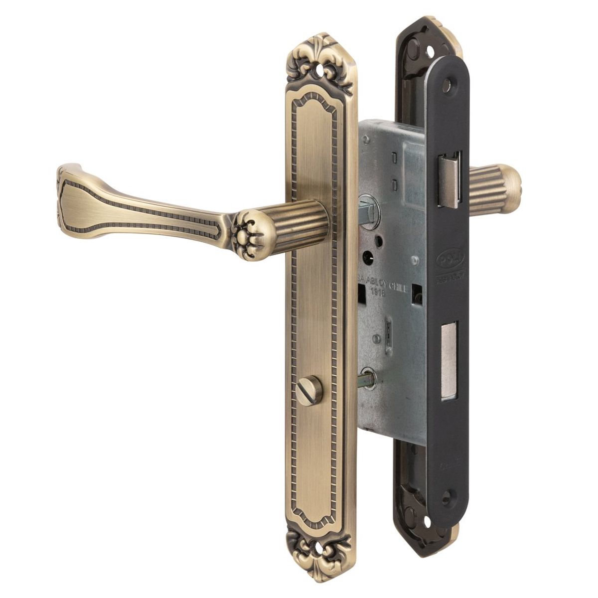 POLI - Cerradura Embutida Barroca B40 Baño