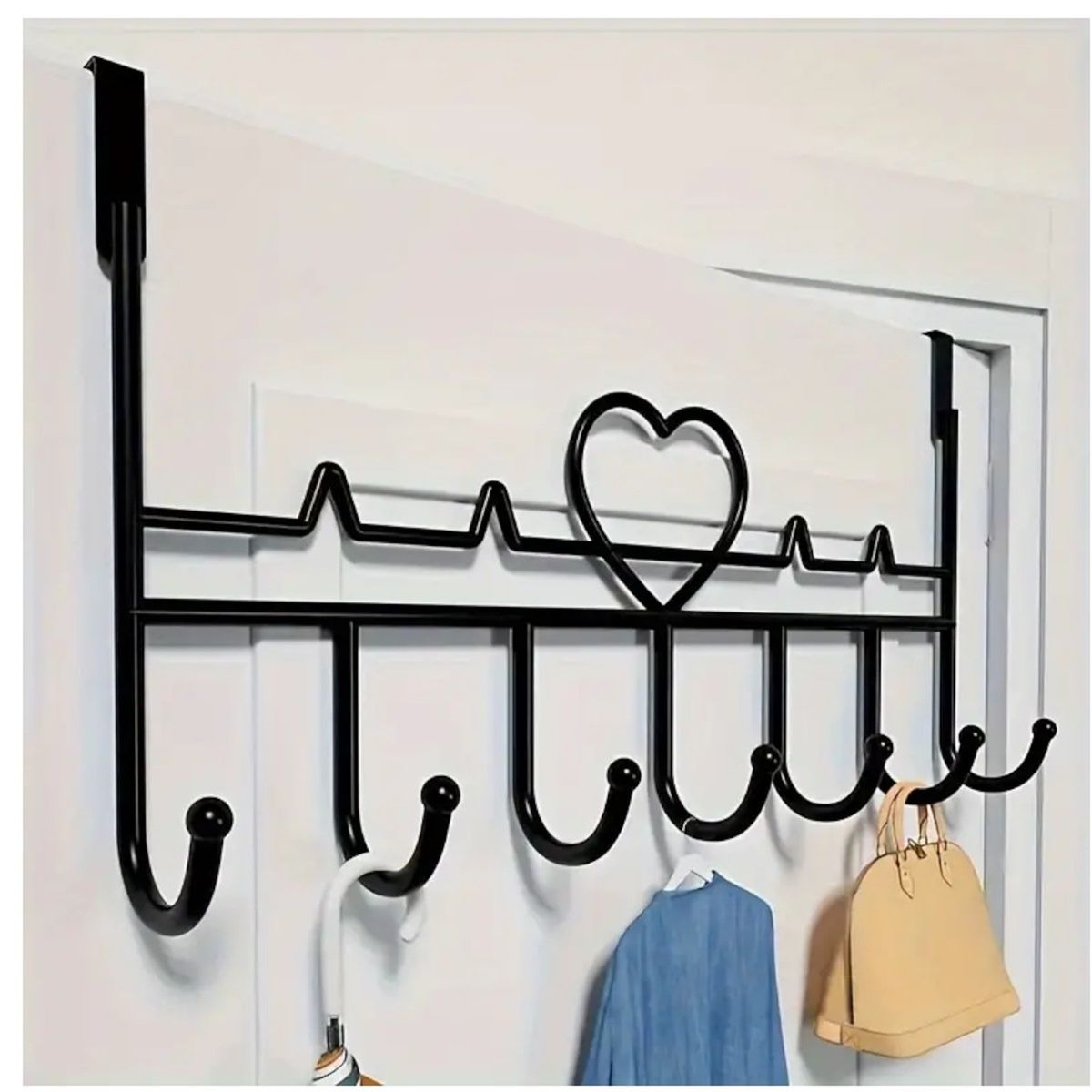 GENERICO - colgadores de ropa 8 ganchos metalicos perchero de puerta