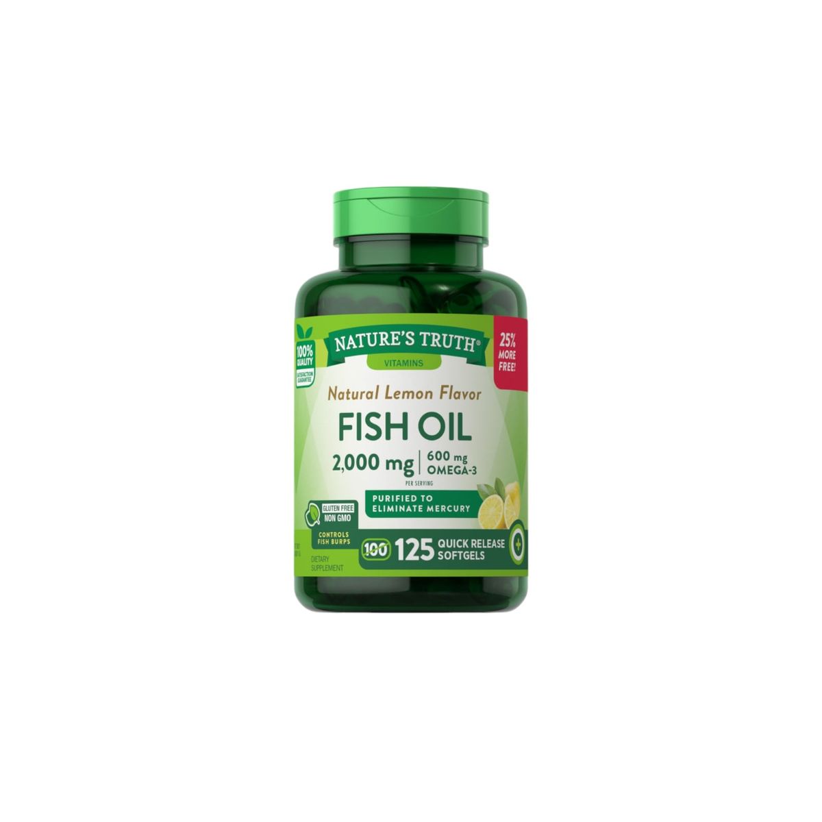NATURE'S TRUTH - OMEGA 3 FISH OIL 2000MG 125 CAPS - NATURE'S TRUTH