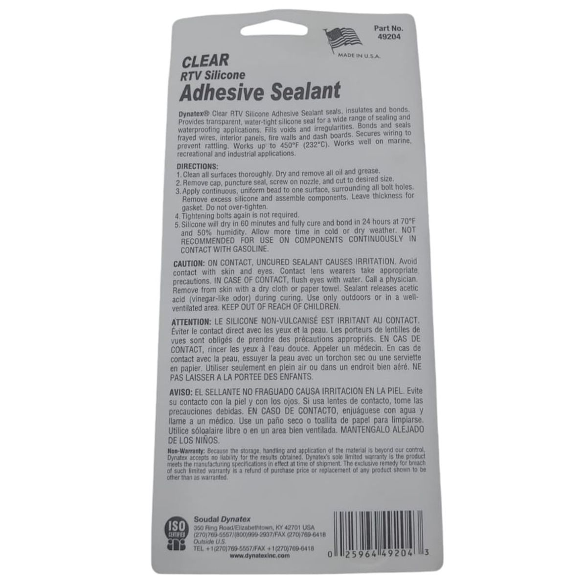 GENERICO - Silicona alta temperatura transparente 85g Universal