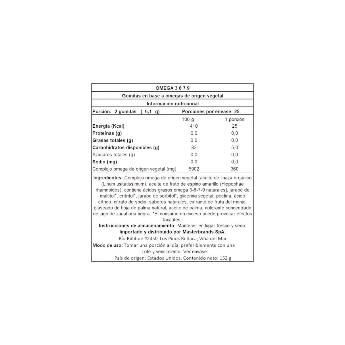 NATURE'S TRUTH - OMEGA 3-6-7-9 VEGANO 50 GOMITAS - NATURE'S TRUTH