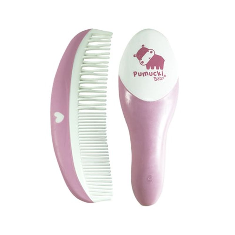 PUMUCKI - Set De Peine Y Cepillo Para Bebé  Rosa Pumucki