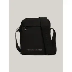 TOMMY HILFIGER - Bolso Reporter Solid Con Logo Negro