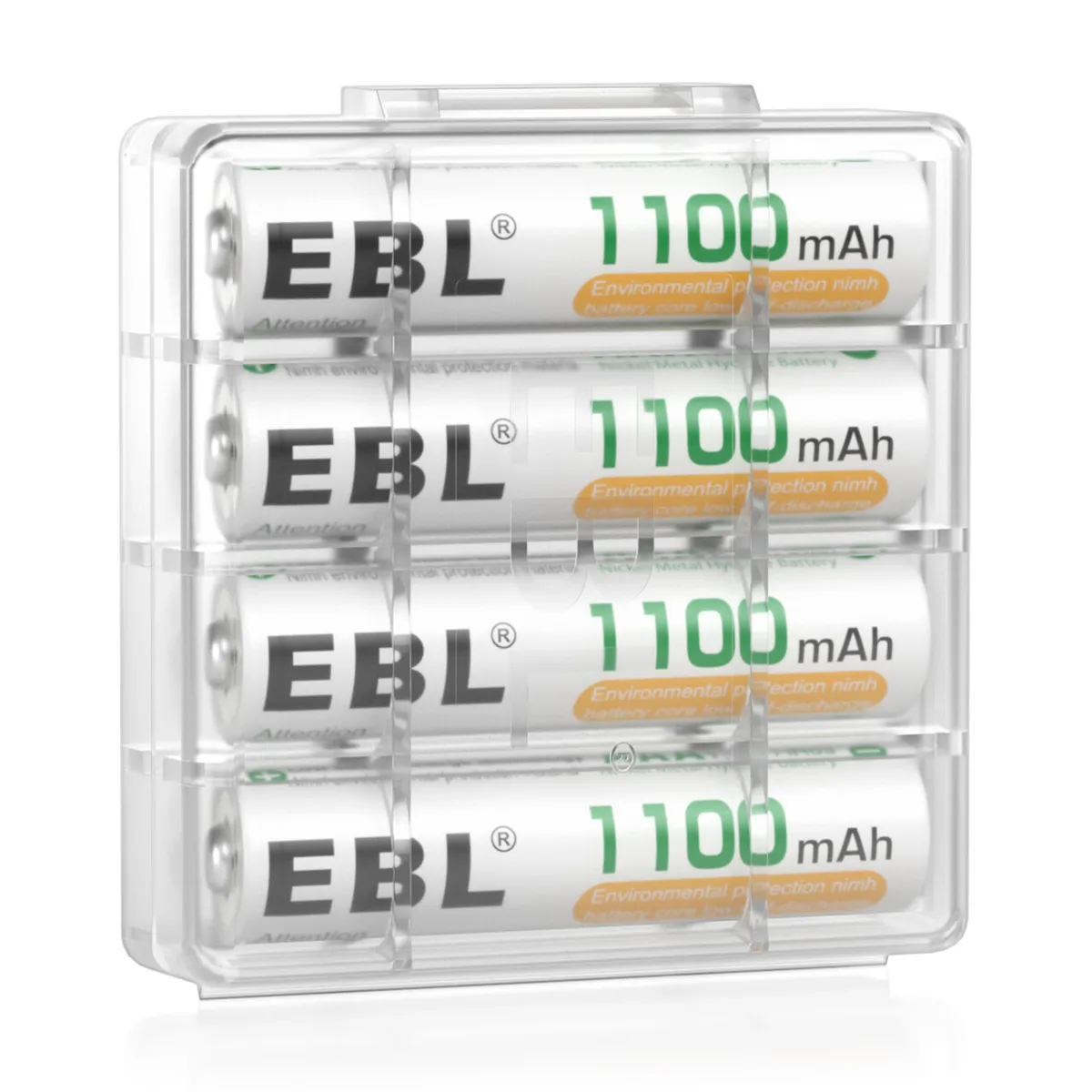 GENERICO - 8 Pilas Recargables AAA 1100 mAh EBL