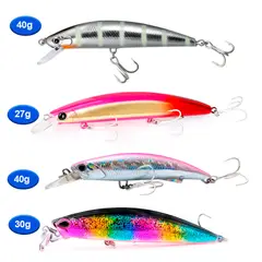 GENERICO - Pack9, 4 Señuelos corvina, lenguado 40gRAMOS Pesca DEPORTIVA