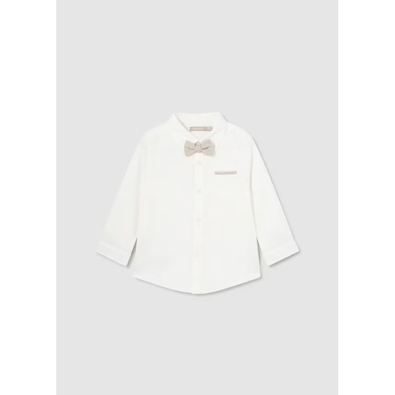 MAYORAL - Camisa manga larga con pajarita Better Cotton bebé