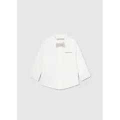 MAYORAL - Camisa manga larga con pajarita Better Cotton bebé