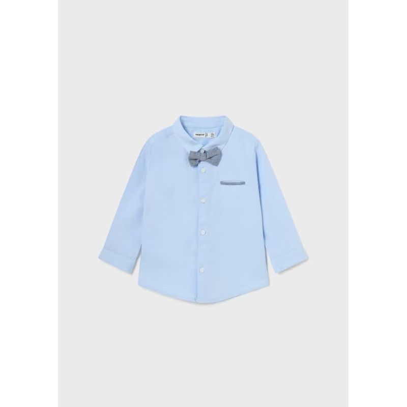 MAYORAL - Camisa manga larga con pajarita Better Cotton bebé