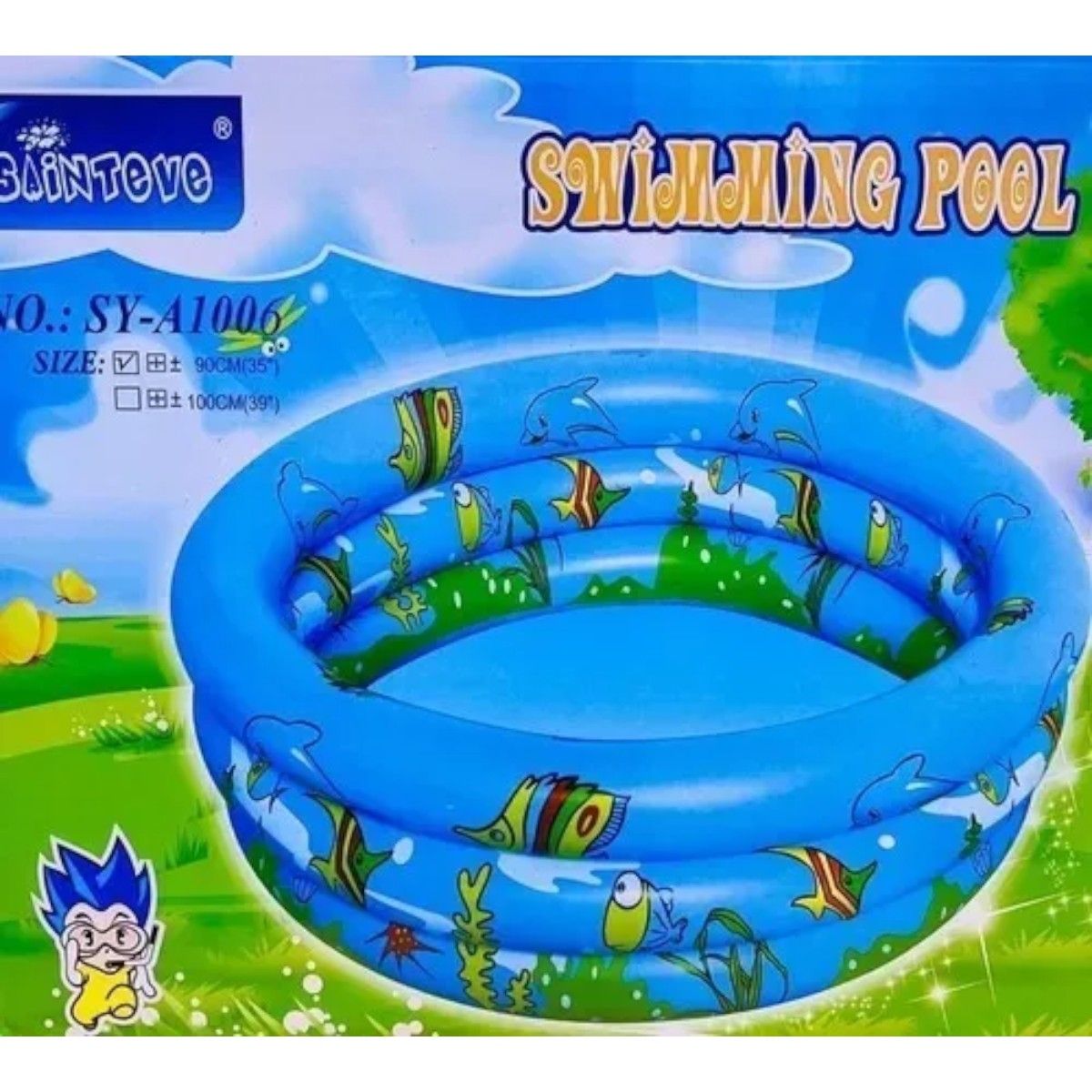 GENERICO - Piscina Inflable Para Niños 90 Cm Verano 3 Anillos