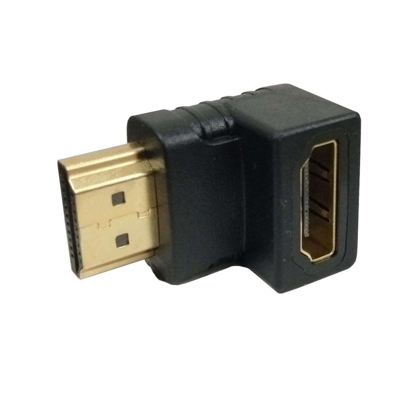 GEN - Copla Adaptador Para Hdmi Angulo 90 Cable Pantalla Tv Led Pc Notebook - Negro