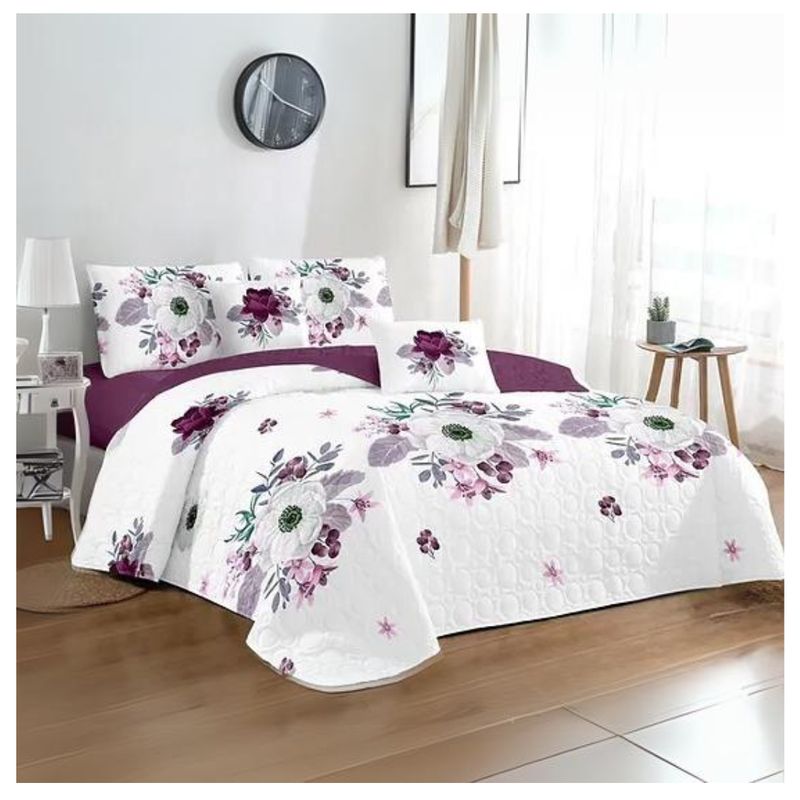 GENERICO - Cubrecama Tela Quilt De Verano 2 Plazas Diseño Estampado