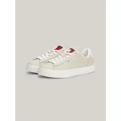 TOMMY HILFIGER - Zapatillas Essential De Cuero Con Logo Beige