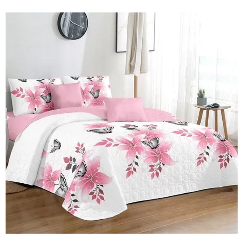 GENERICO - Cubrecama Tela Quilt De Verano 2 Plazas Diseño Estampado