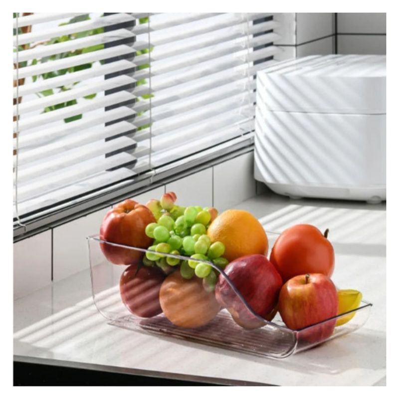 GENERICO - Organizador De Refrigerador Latas 13x10x34 Cm Transparente.