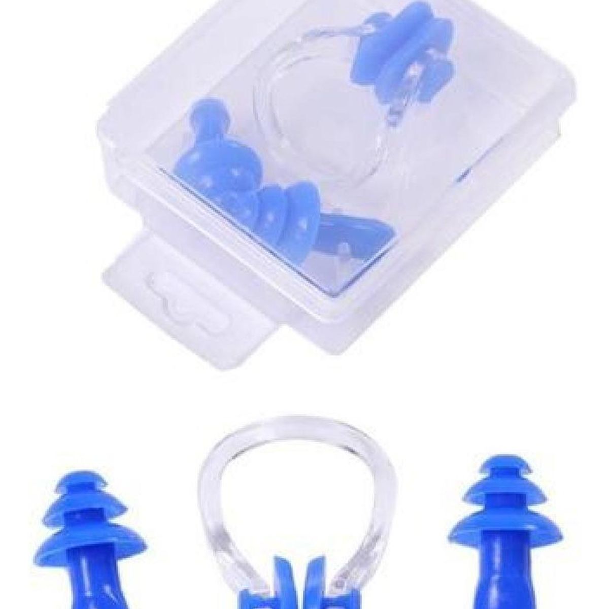 OEM - Tapones Para Nariz Y Oídos De Silicona - Azul - Talla Única