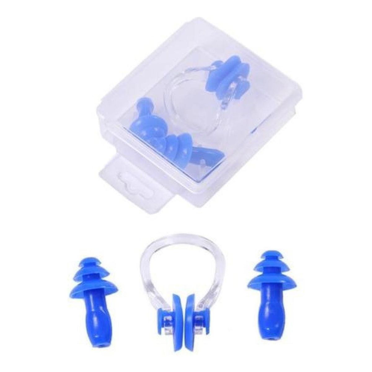 OEM - Tapones Para Nariz Y Oídos De Silicona - Azul - Talla Única