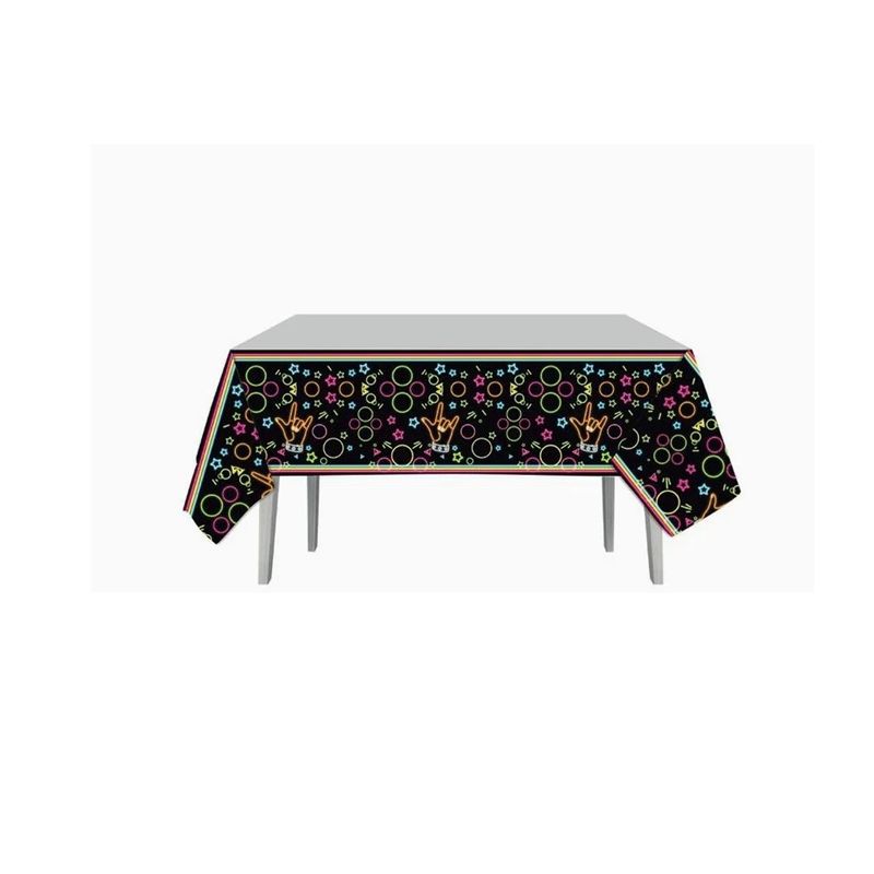 GENERICO - Mantel de Cumpleaños Negro 130x180cm