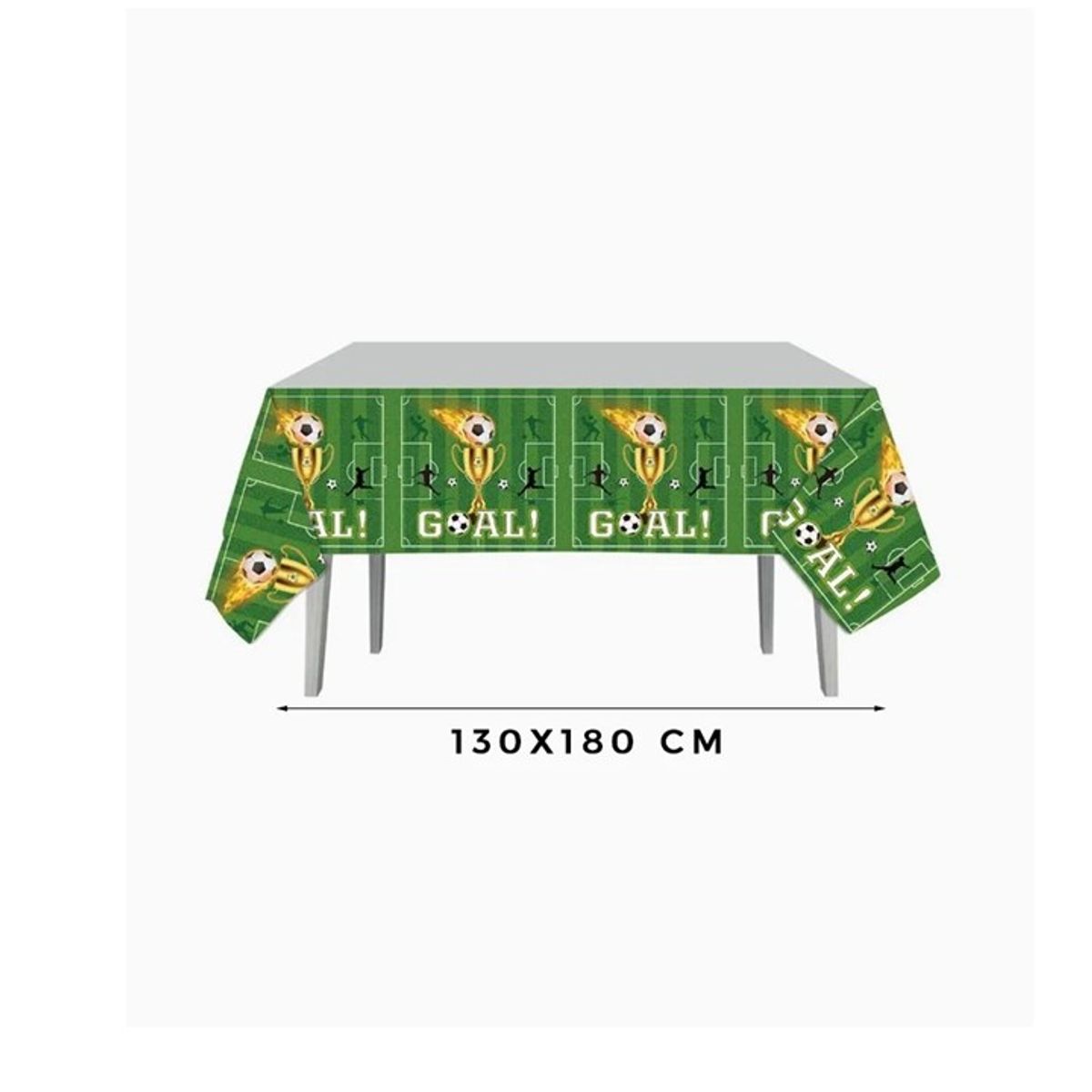 GENERICO - Mantel de Mesa Futbol Verde 130x180cm