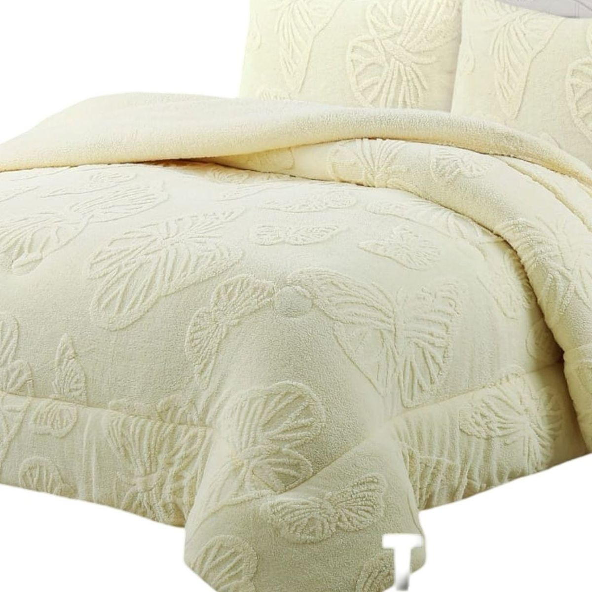 GENERICO - Cobertor 2 Plazas Chiporro Mariposas Invierno M7