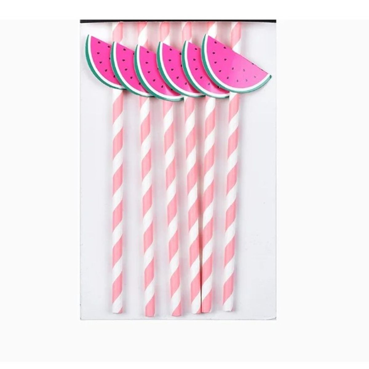 GENERICO - Bombilla Sandía Verde y Rosa 20cm