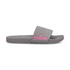 SPALDING - SANDALIA JUNIOR GRIS-FUCSIA LOGO ROSA FLUOR