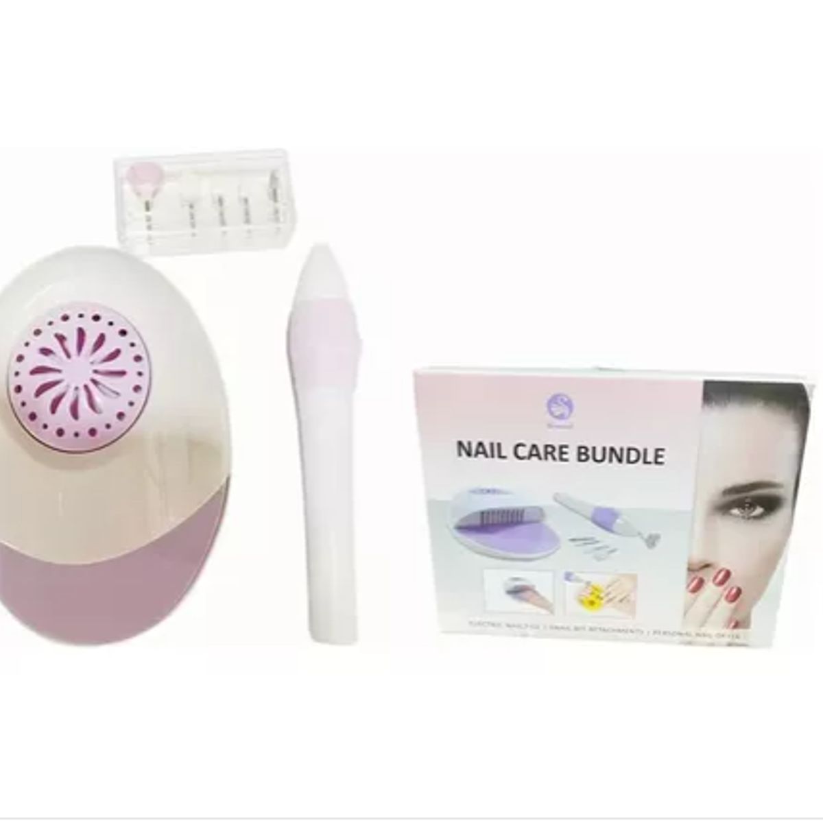 GENERICO - Kit de Cuidado de Uñas Lima Eléctrica + Secador + Accesorios