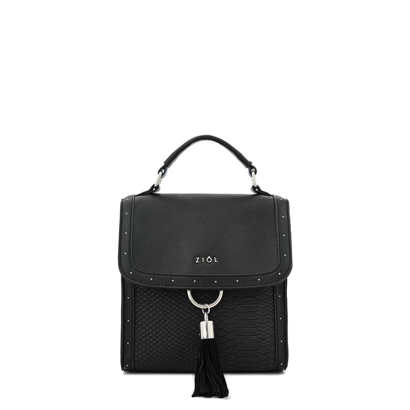ZIOL - Mochila con tapa pequeña kira negro especial