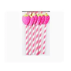 GENERICO - Bombilla Fresa Rosa 20cm