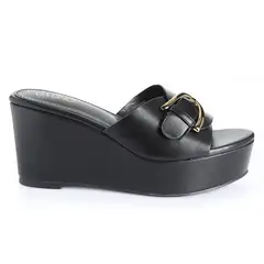 VIA UNO - Sandalia Mujer Negro 22543604