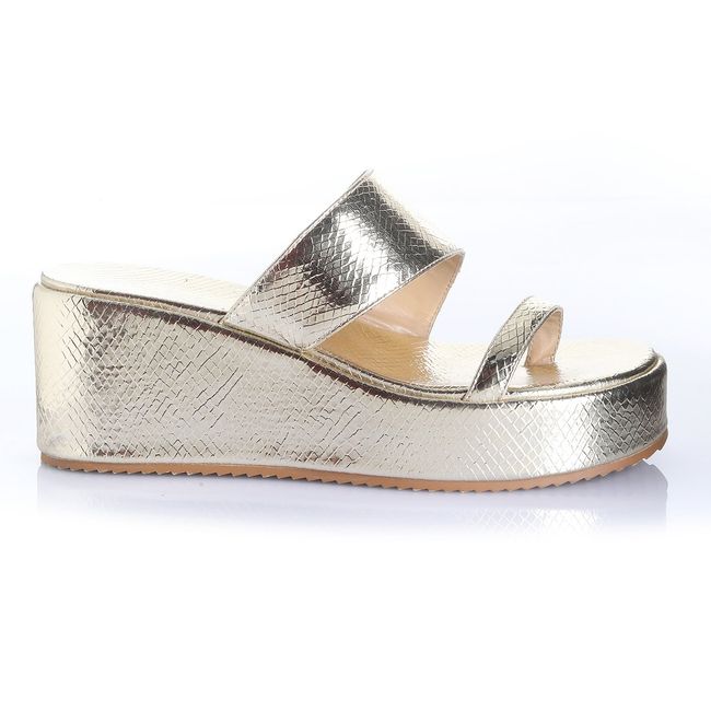 VIA UNO - Sandalia Mujer Dorado Via Uno 22542602