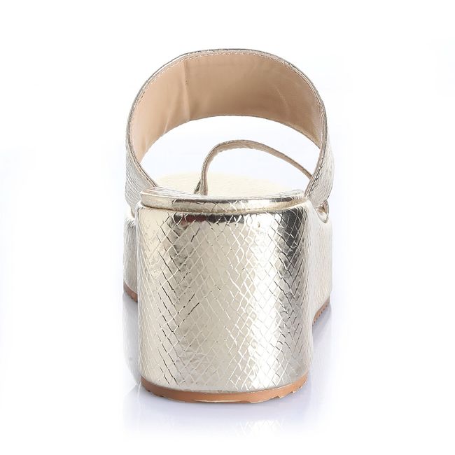 VIA UNO - Sandalia Mujer Dorado Via Uno 22542602