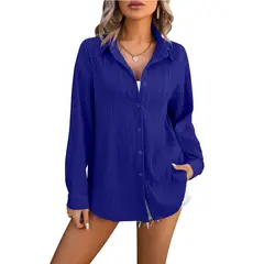 TIOZONEY - Camisa suelta para mujer