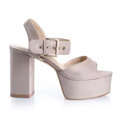 VIA UNO - Sandalia Mujer Taupe 22533609