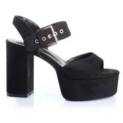 VIA UNO - Sandalia Mujer Negro 22533609
