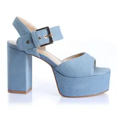VIA UNO - Sandalia Mujer Azul 22533609