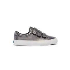 KEDS - Zapatilla Cuero Gris Mujer Jump Kick Velcro
