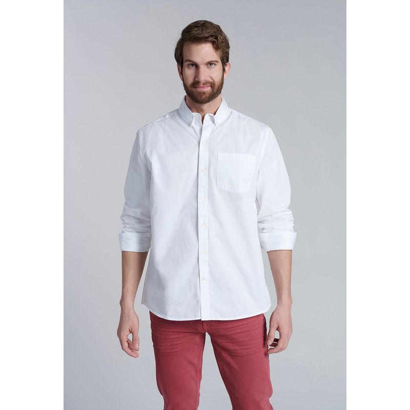 FEROUCH - Camisa Garment Dyed Sport Fj Blanco Ferouch