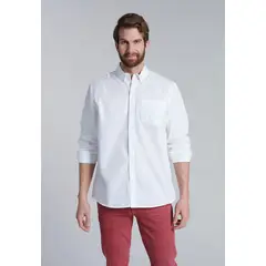 FEROUCH - Camisa Garment Dyed Sport Fj Blanco