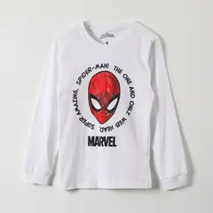 MARVEL - Polera Manga Larga Niño Personajes Blanco