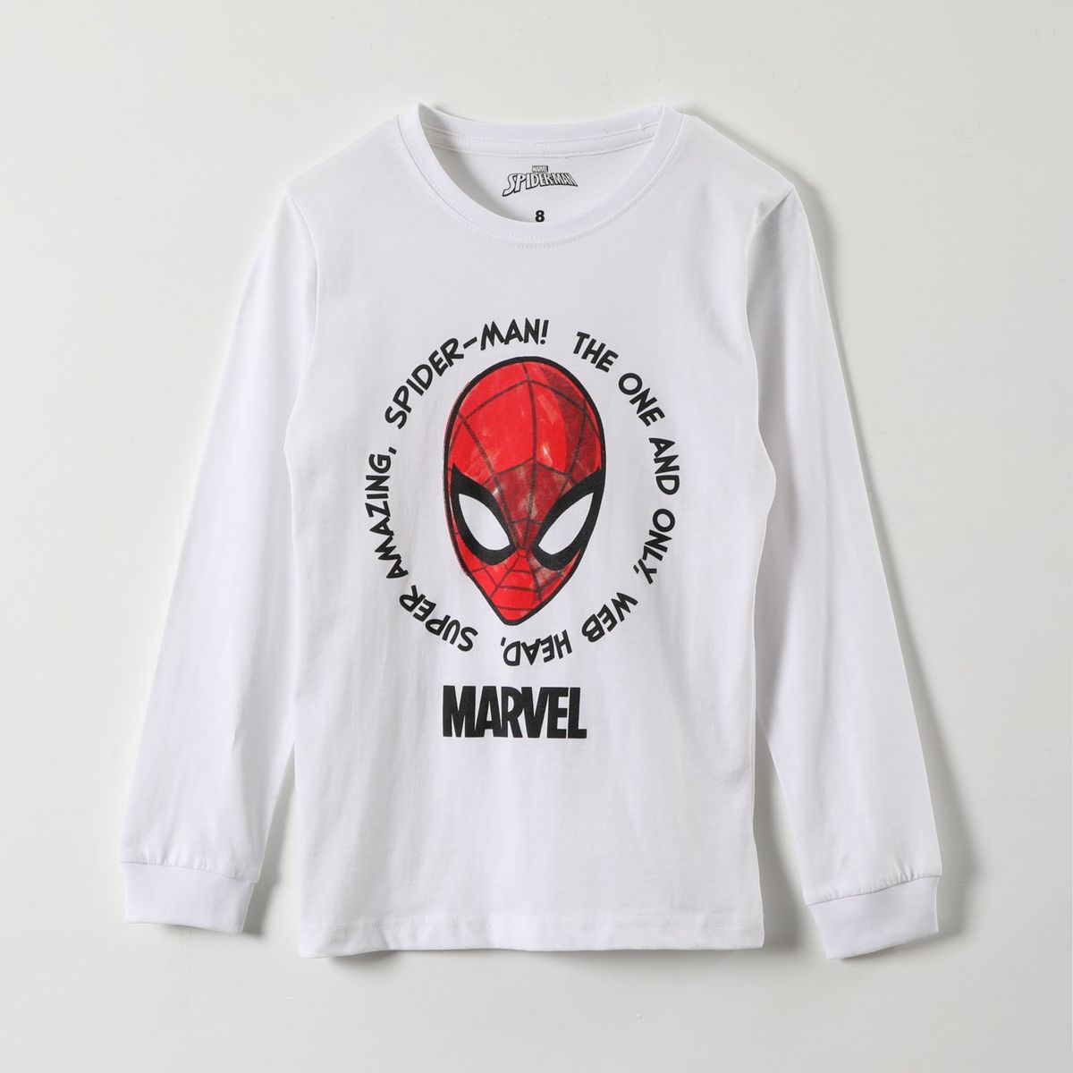 MARVEL - Polera Manga Larga Niño Personajes Blanco Marvel