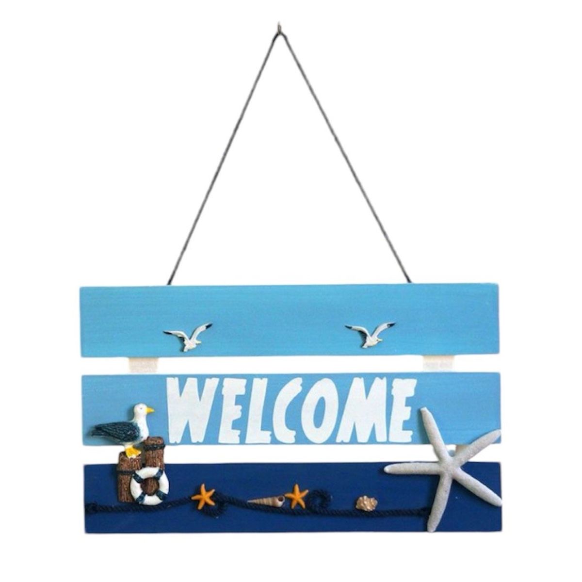 GENERICO - Tableros De Bienvenida Colgantes De Madera Estilo Marino 20x8cm