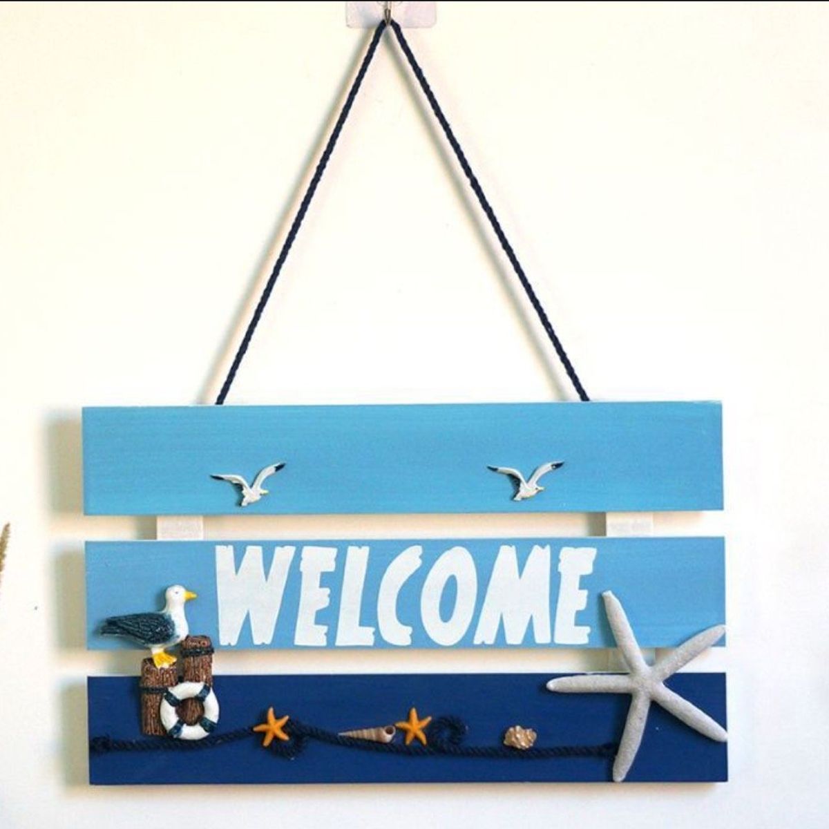 GENERICO - Tableros De Bienvenida Colgantes De Madera Estilo Marino 20x8cm