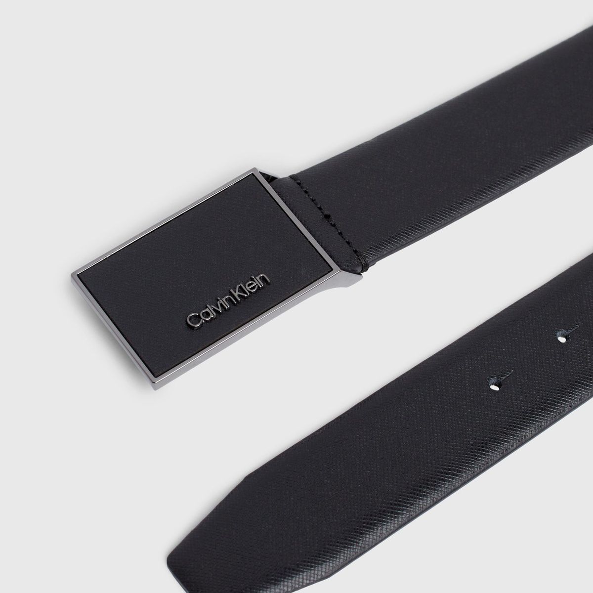 CALVIN KLEIN - Cinturón Leather Inlay Plaque 35M Negro Calvin Klein